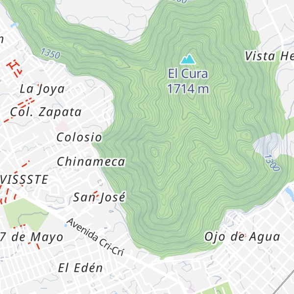 Map of Cerro de Escamela