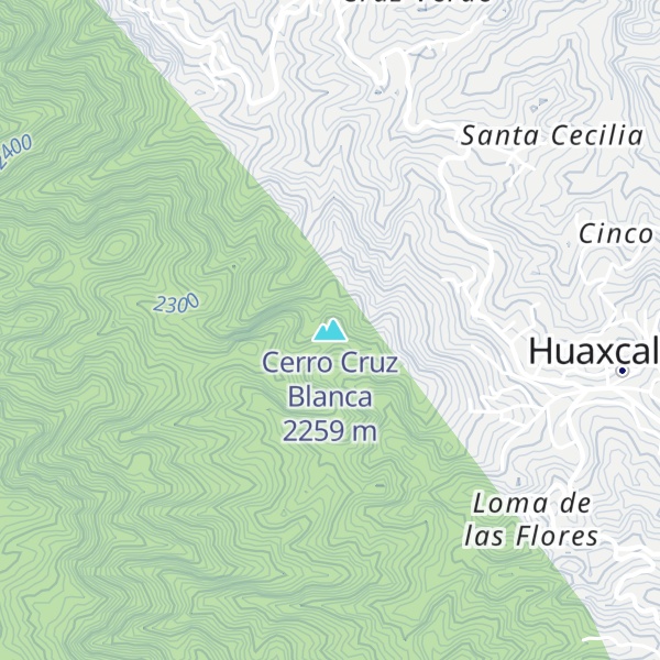 Map of Cerro Cruz Blanca