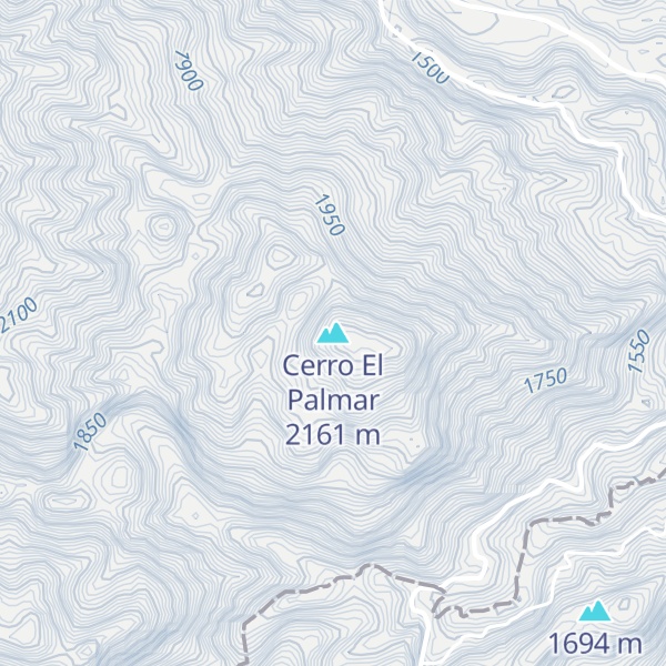 Map of Cerro El Palmar