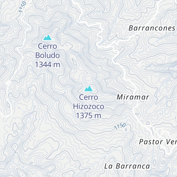 Map of Cerro Hizozoco