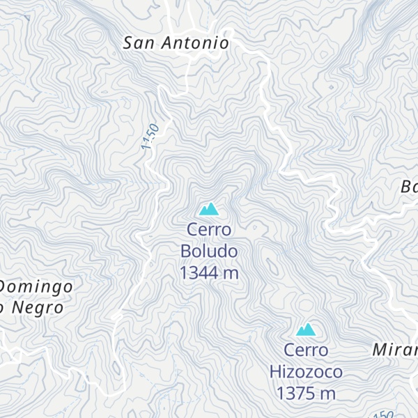 Map of Cerro Boludo
