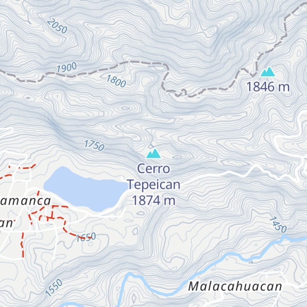 Map of Cerro Tepeican