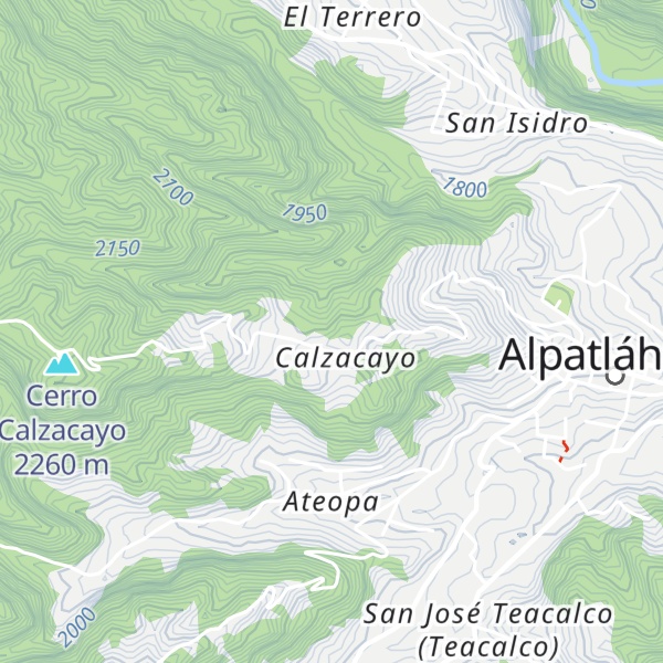 Map of Cerro Tepeyac