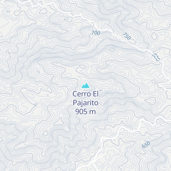 Map of Cerro El Pajarito