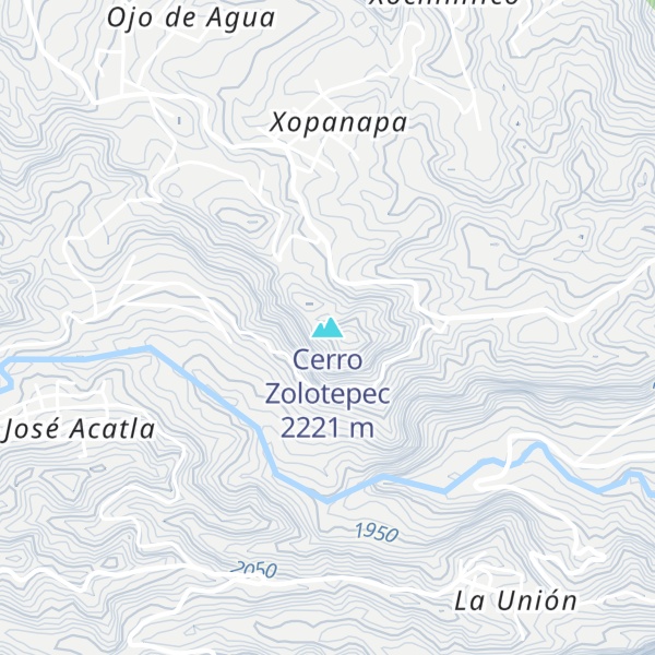 Map of Cerro Zolotepec