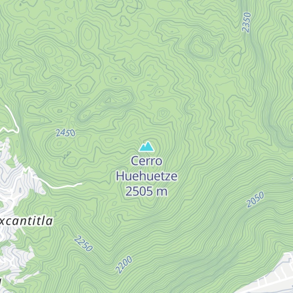 Map of Cerro Huehuetze