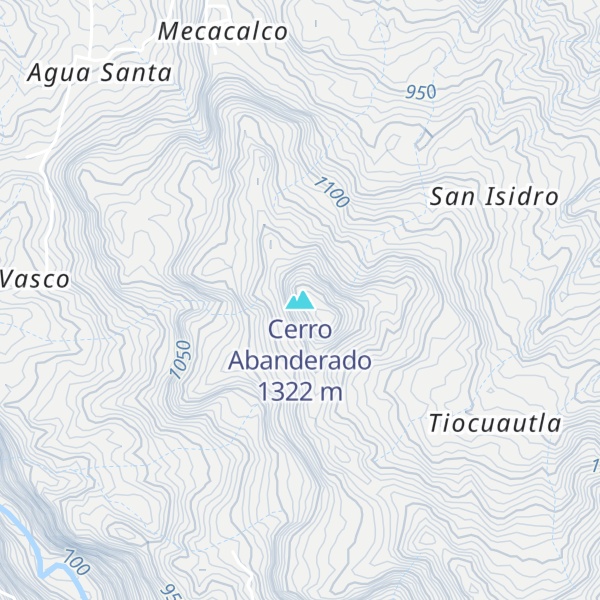 Map of Cerro Abanderado