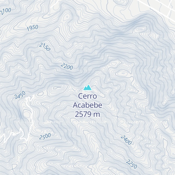 Map of Cerro Acabebe
