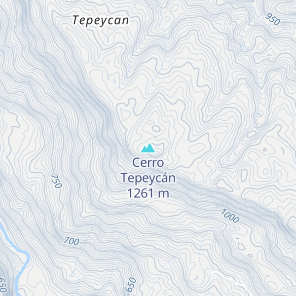 Map of Cerro Tepeycán
