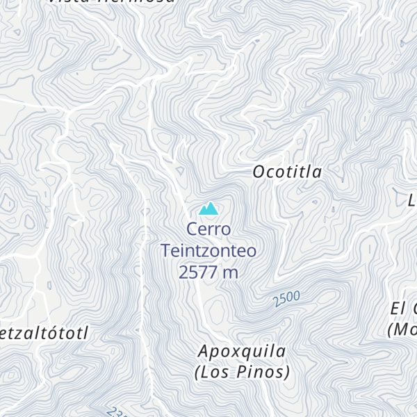 Map of Cerro Teintzonteo