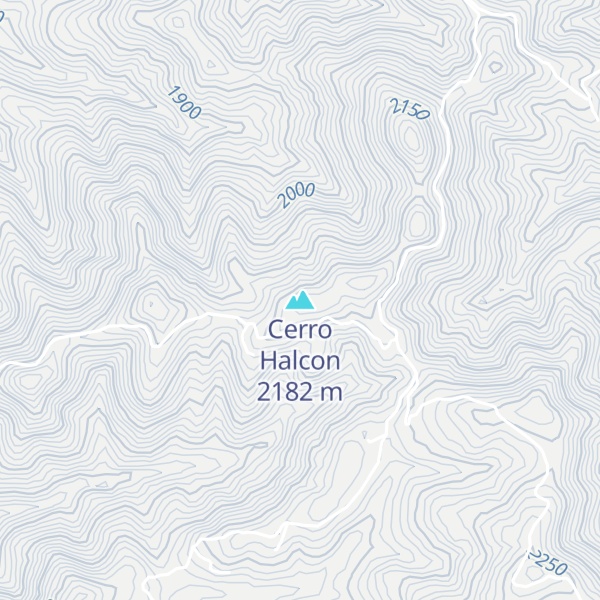 Map of Cerro Halcon