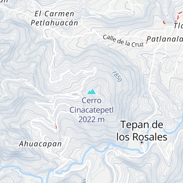 Map of Cerro Cinacatepetl