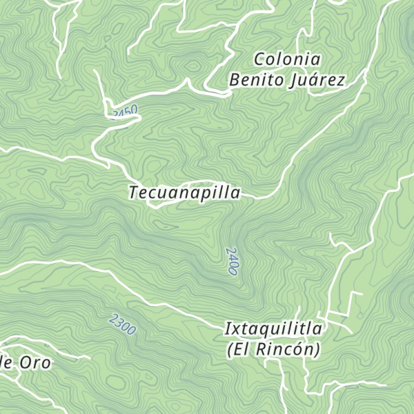 Map of Cerro Tecuanapilla