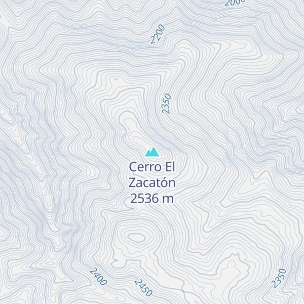 Map of Cerro El Zacatón