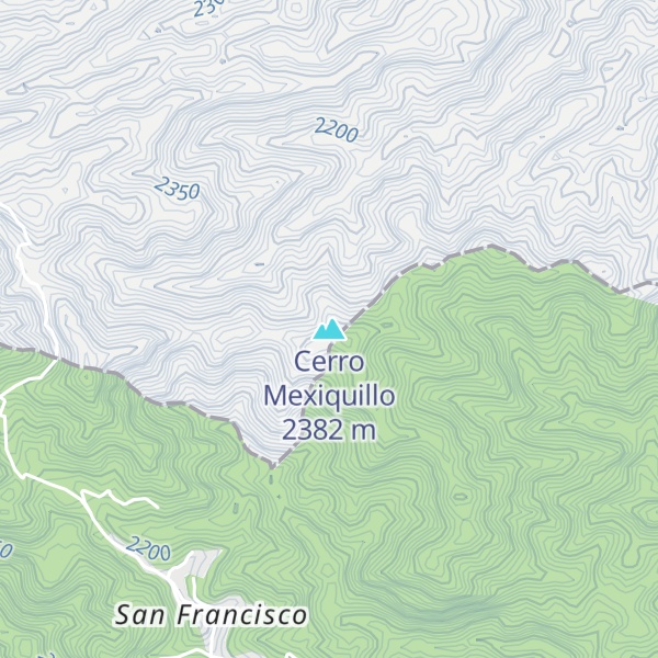Map of Cerro Mexiquillo