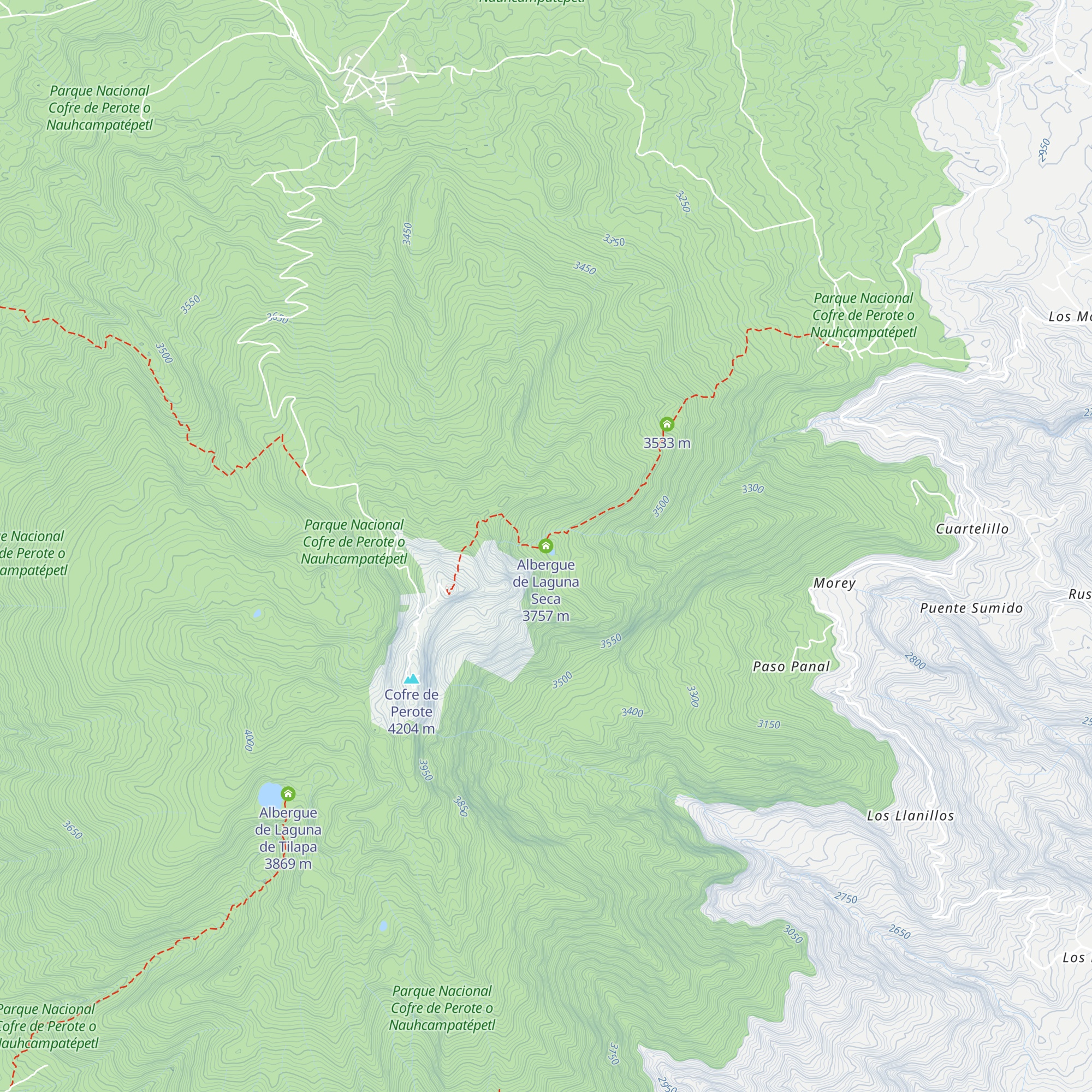 Albergue de Laguna Seca map