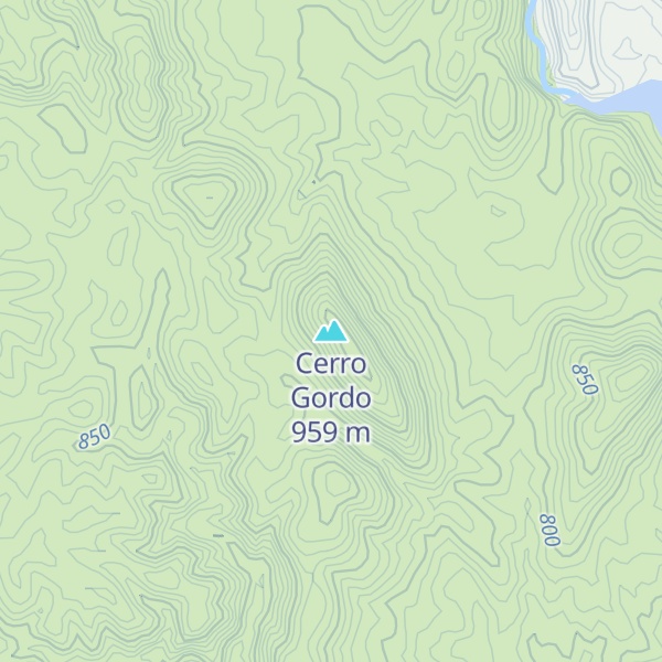 Map of Cerro Gordo