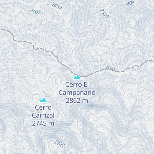 Map of Cerro El Campanario
