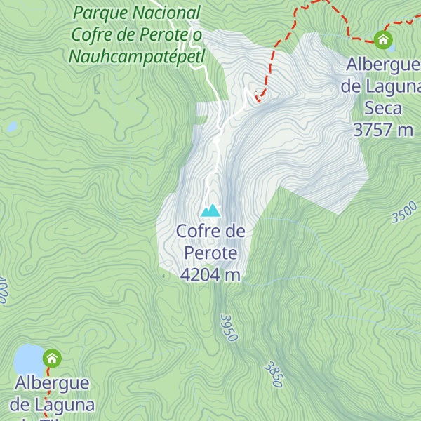 Map of Cofre de Perote