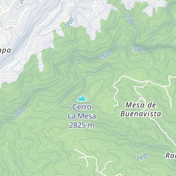 Map of Mesa El Venado