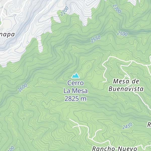 Map of Cerro La Mesa