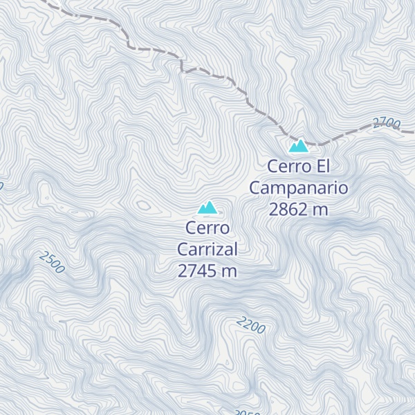 Map of Cerro Carrizal