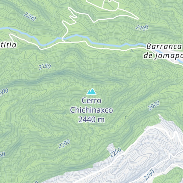 Map of Cerro Chichinaxco