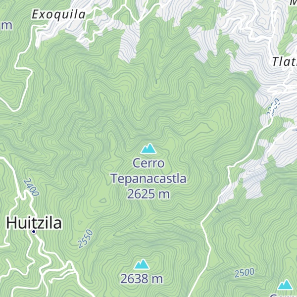 Map of Cerro Tepanacastla