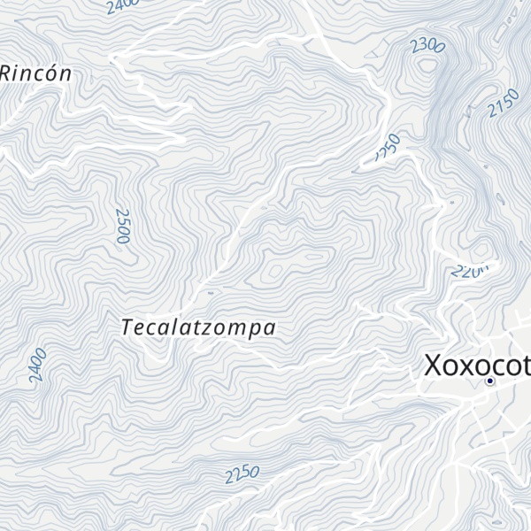 Map of Cerro Xantil