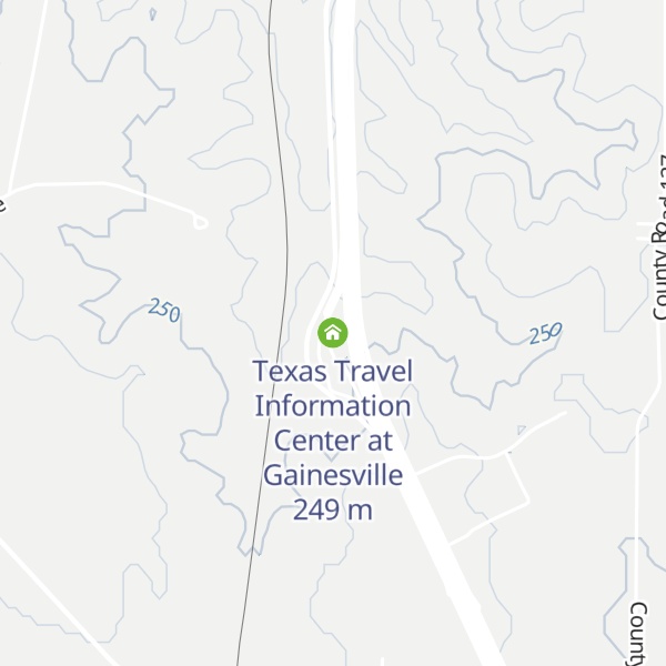 Map of Texas Travel Information Center at Gainesville