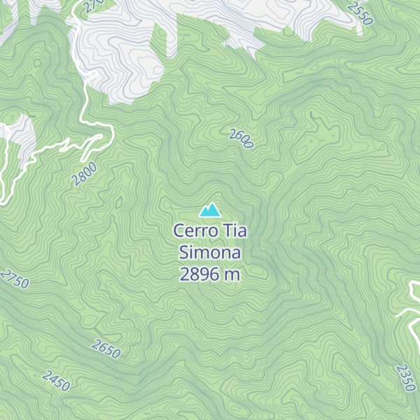 Map of Cerro Tia Simona