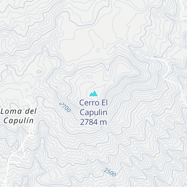 Map of Cerro El Capulin