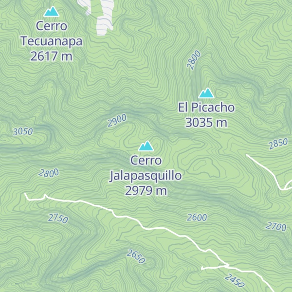 Map of Cerro Jalapasquillo