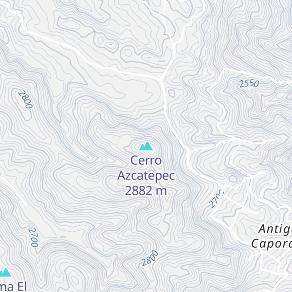 Map of Cerro Azcatepec