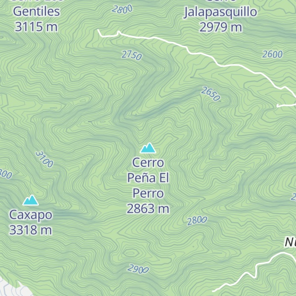 Map of Cerro Peña El Perro