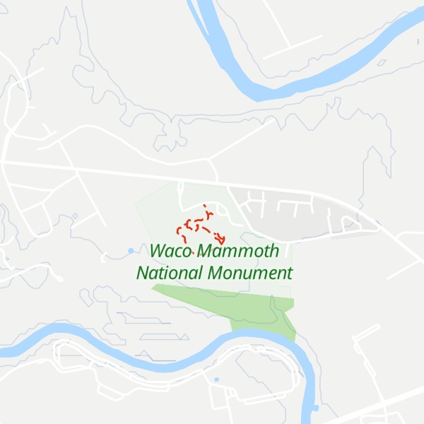 Map of Waco Mammoth Welcome Center
