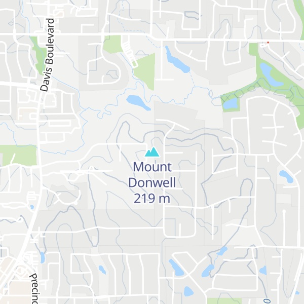 Map of Mount Donwell