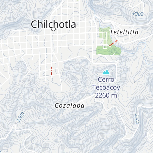Map of Cerro Acapixtla