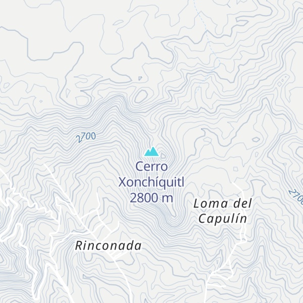 Map of Cerro Xonchíquitl