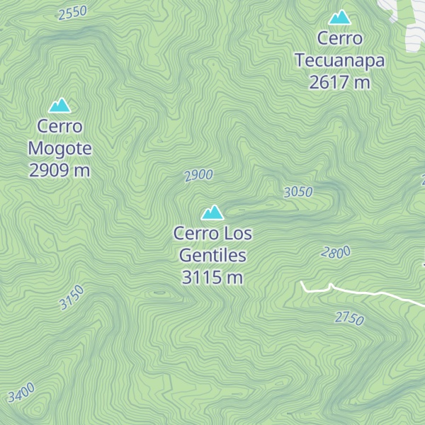 Map of Cerro Los Gentiles