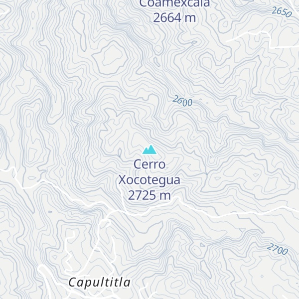 Map of Cerro Xocotegua