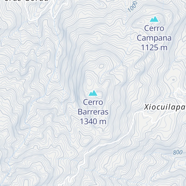 Map of Cerro Barreras
