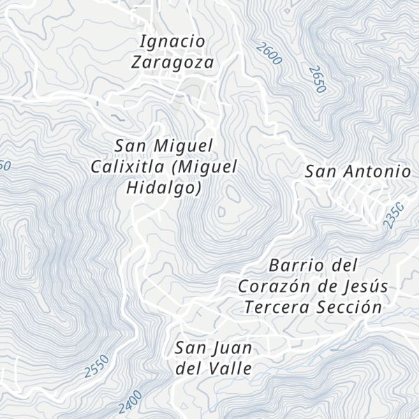 Map of Cerro Xocotzin