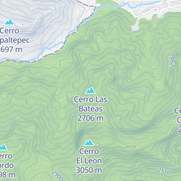 Map of Cerro Las Bateas