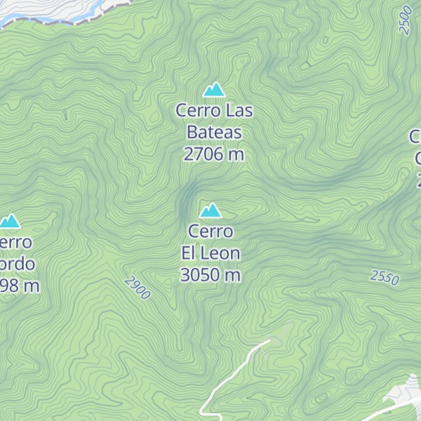 Map of Cerro El Leon