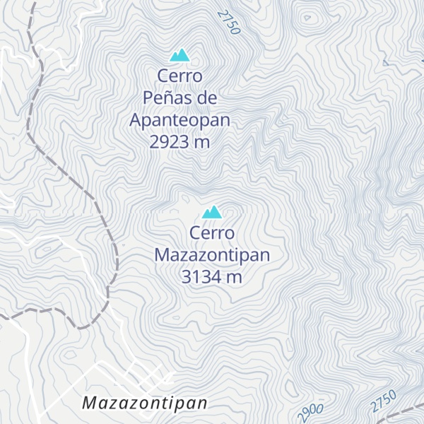 Map of Cerro Mazazontipan
