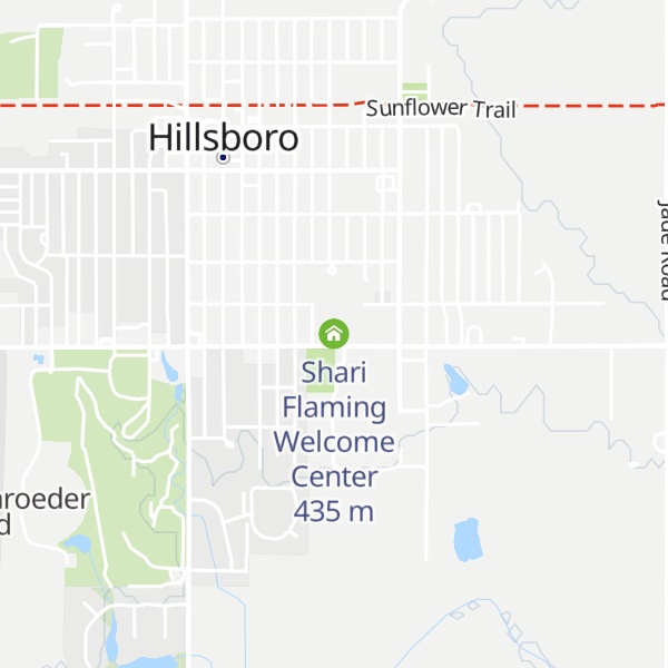 Map of Shari Flaming Welcome Center