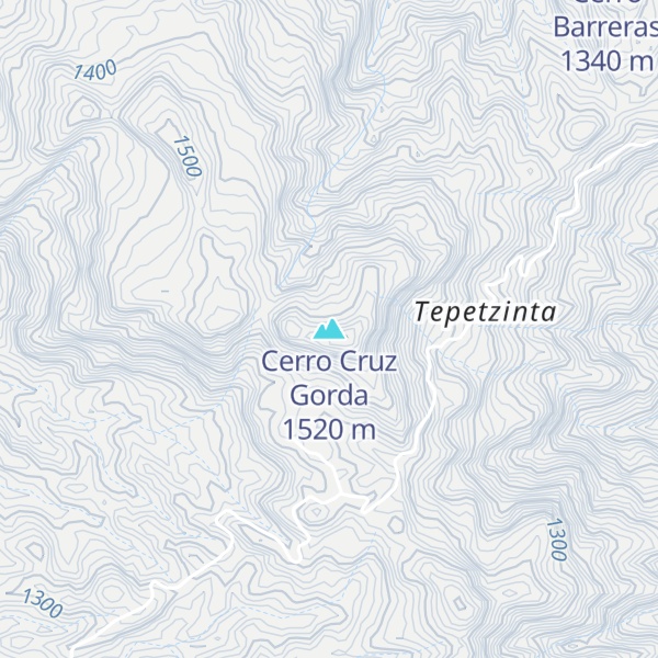 Map of Cerro Cruz Gorda