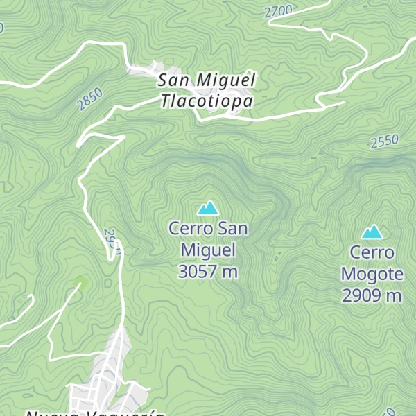 Map of Cerro San Miguel
