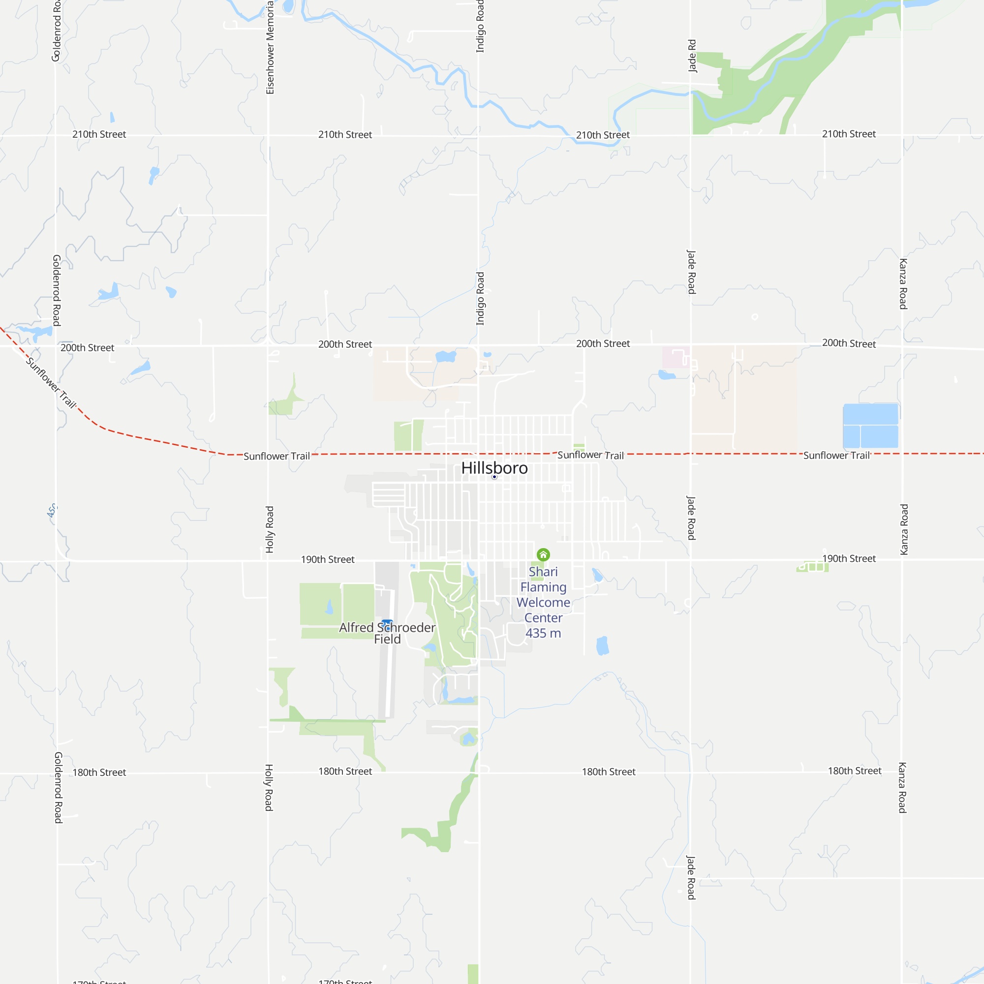 Hillsboro Chamber of Commerce map